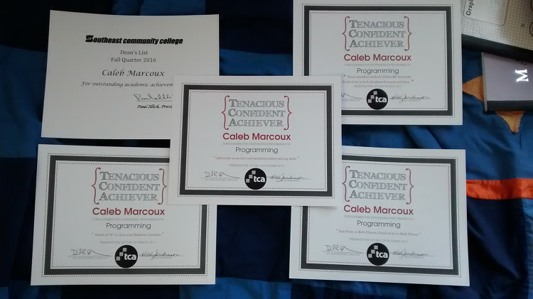 Some of my TCA and SCC awards
