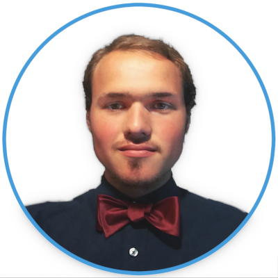 Caleb Marcoux in a bow tie.